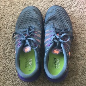 Purple and Orange Nike Free 5.0